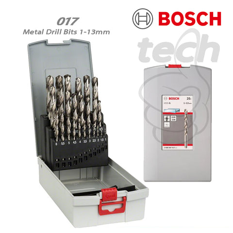 Mata Bor Besi Set Metal Drill Bit HSS-G 1 - 13mm Bosch Probox - 25Pcs