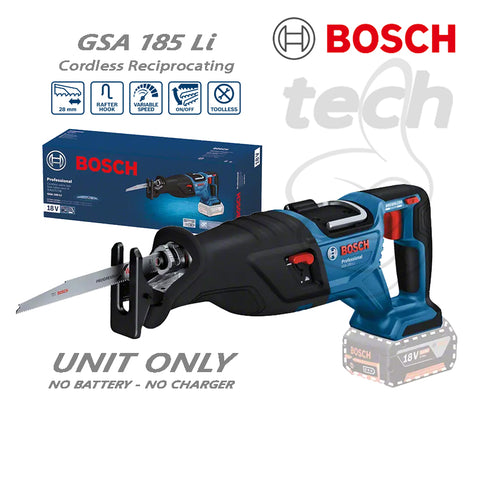Gergaji Reciprocating Baterai Cordless Sabre Saw Bosch GSA 185 Li