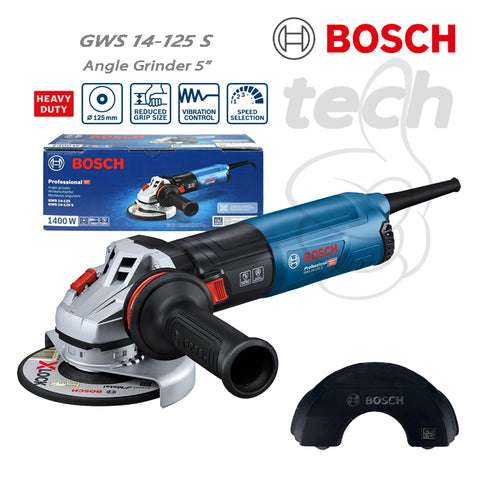 Mesin Gerinda Tangan Listrik Angle Grinder 5" Bosch GWS 14-125 S
