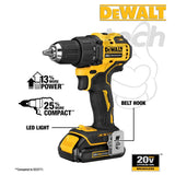 Mesin Bor Obeng Baterai Cordless Drill Dewalt DCD708L2 - Brushless