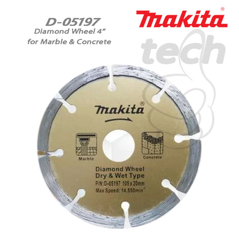 Mata Potong Marmer Diamond Wheel 4" Makita D-05197 - Marble Concrete