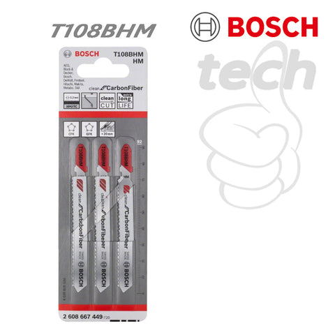 Mata Gergaji Jigsaw Blade Bosch T108BHM - 3pcs/Pack for Carbon Fiber
