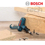 Obeng Tangan Bosch 10pcs Ratchet Pocket Screwdriver Hand Screw Driver Bit Set