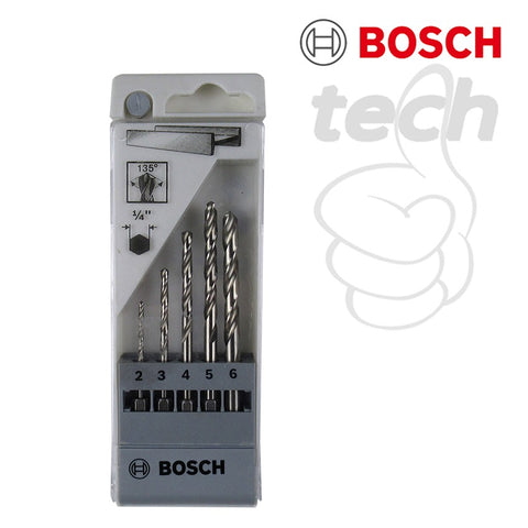 Mata Bor Besi Set Bosch HSS-G - Hex Shank 5pcs/pack (517)