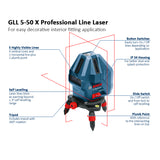 Laser Level Mini Bosch GLL 5-50 X Professional + Tripod 5/8"