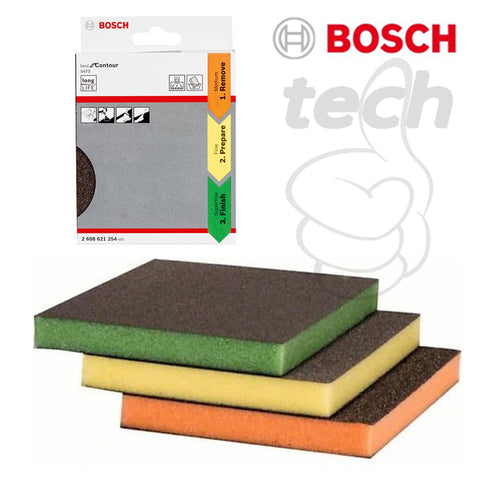 Sanding Pad Abrasive Sponge Set Bosch - 254