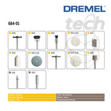 Cleaning Polishing Rotary Tool Accessory Kit DREMEL 684-01 with Case