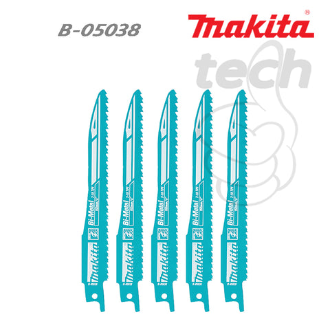 Mata Gergaji Reciprocating Makita B-05038 For Metal - 5pcs/pack