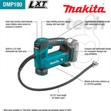 Mesin Pompa Ban Baterai Cordless Inflator Makita DMP180 Z DMP180Z - Unit Only